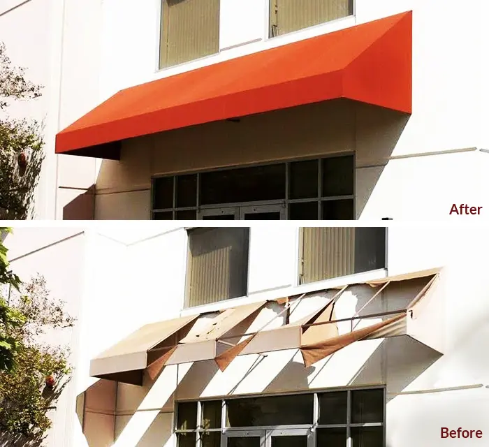 Awning Fabric Recovering and Repair for Anaheim & Anaheim Hills