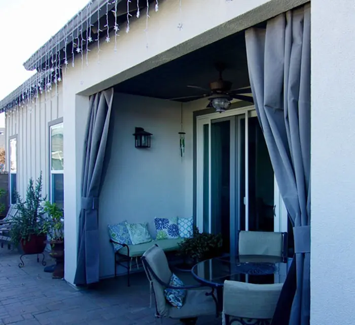 Laguna Beach, CA Outdoor Curtains featuring Sunbrella Fabrics