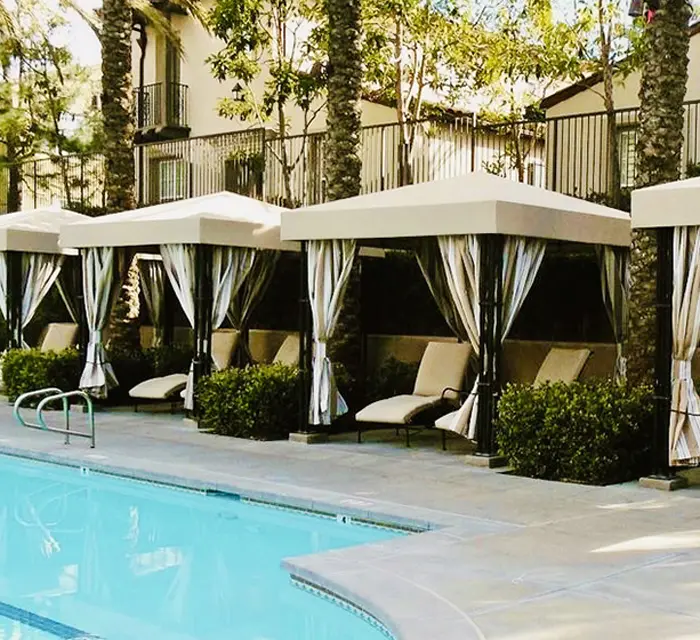 Outdoor Cabanas near Newport Beach, Corona Del Mar, CA