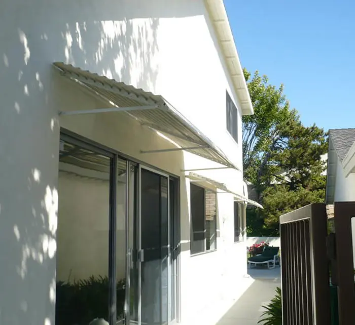 Aluminum Window Awning Installation Near Orange, California