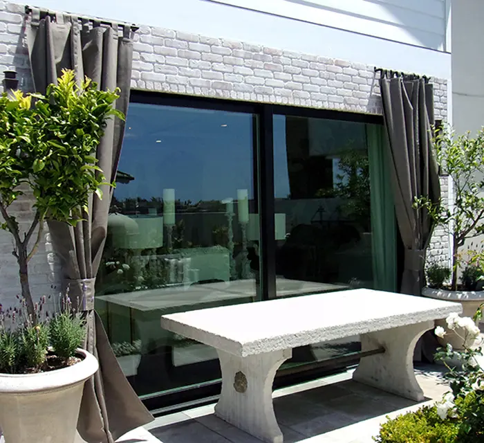 Sunbrella Fabrics Outdoor Drapes and Curtains in Coto De Caza